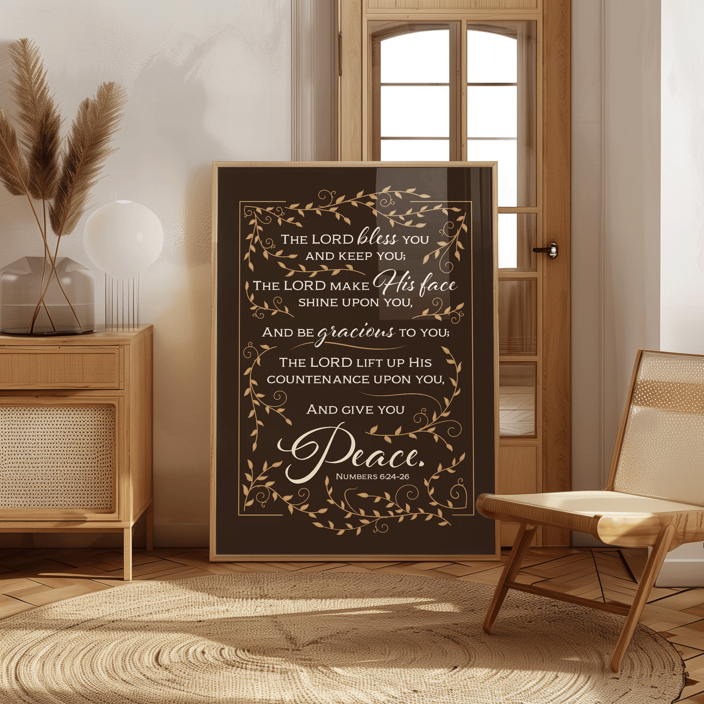 Bible Verse Print, Numbers 6:24-26, Aaronic Blessing