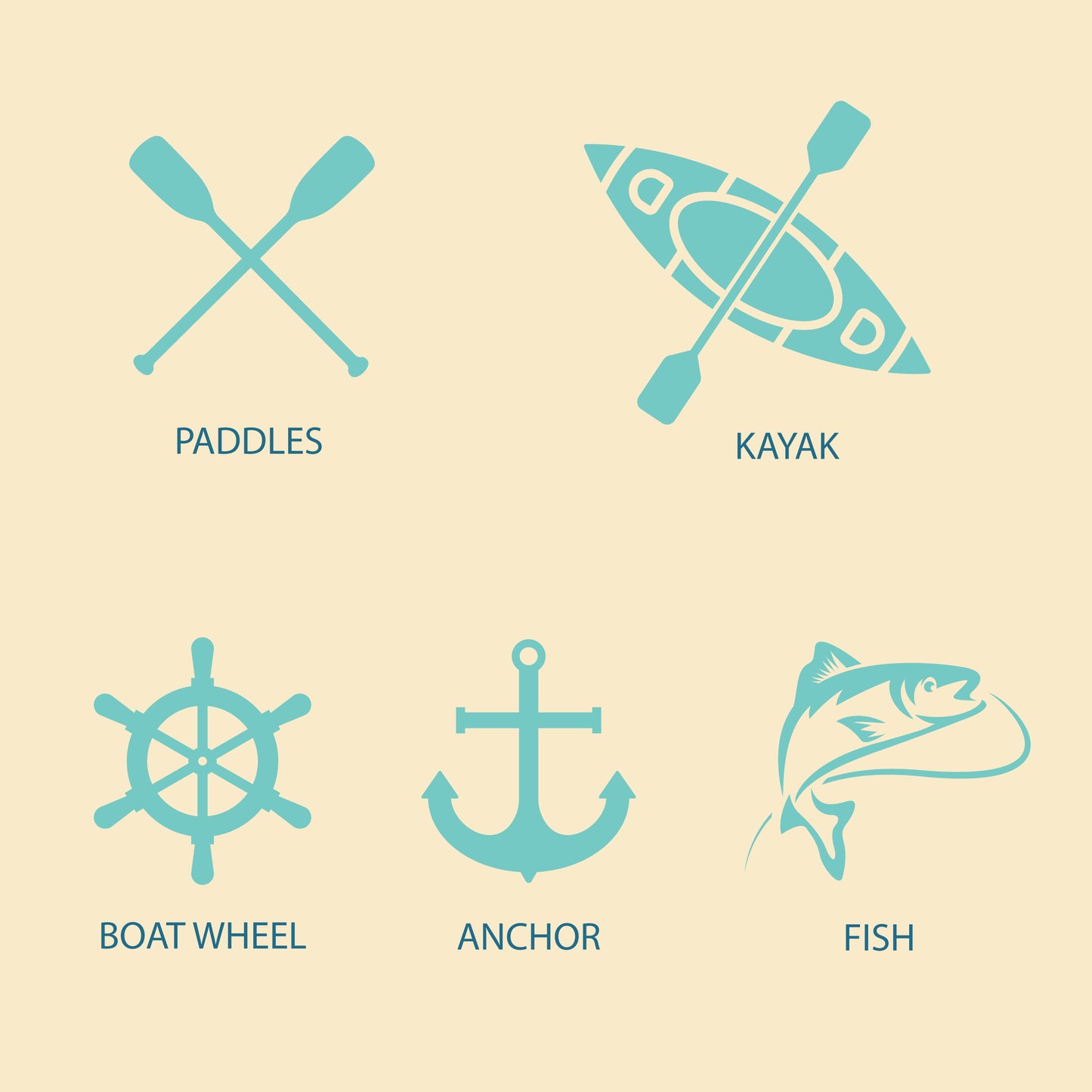 River House SIgn with Paddles, River House Sign with Kayak, River House Sign with Boat Wheel, River House SIgn with Anchor, River House Sign with Fish
