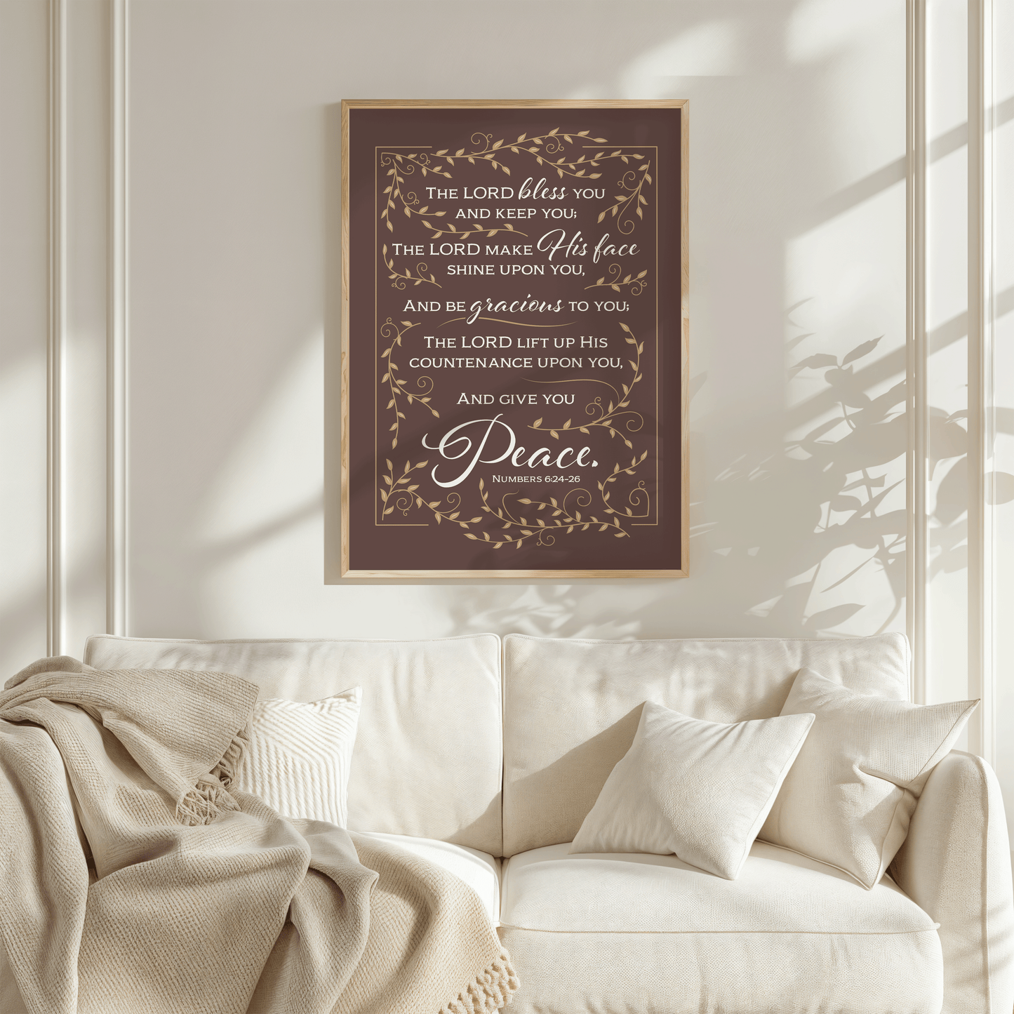 Bible Verse Print, Numbers 6:24-26, Aaronic Blessing